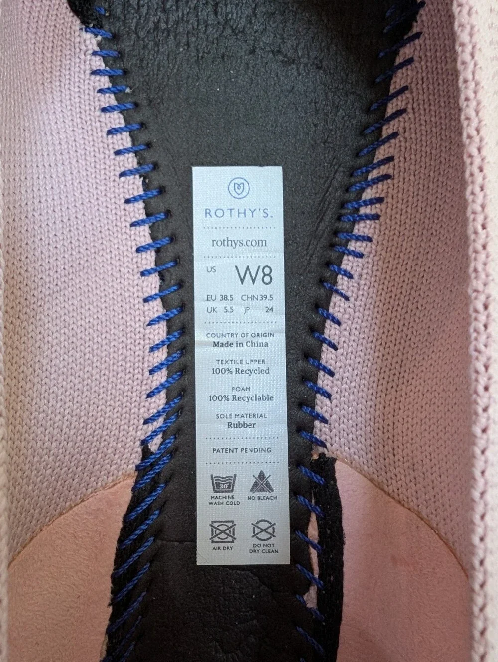 Rothys The Point Flats In Petal Pink Size 8